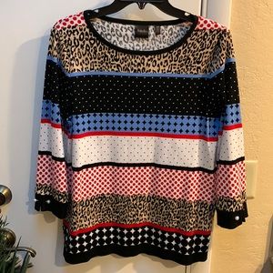 Rafaella cotton knit top size L